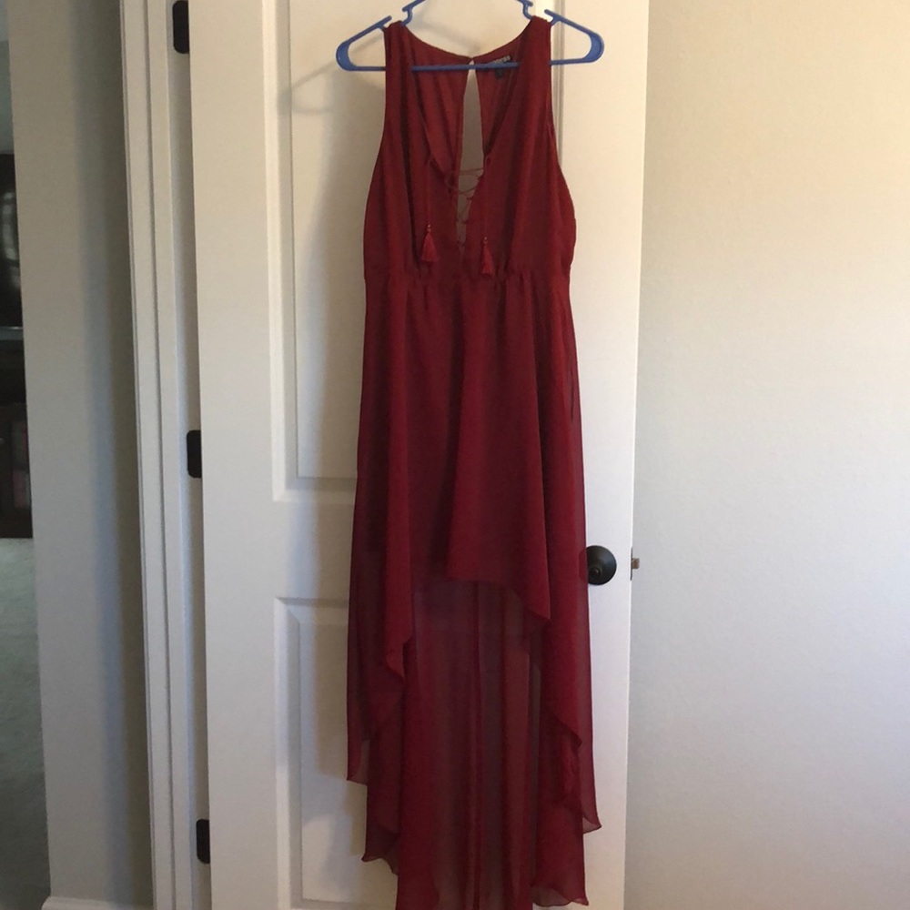 EUC Express hi-low dress with lace up bust size S